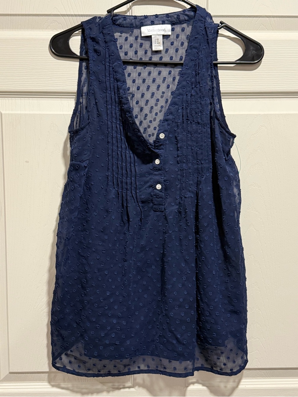 Motherhood Navy Swiss Dot Sleeveless Maternity Camisole